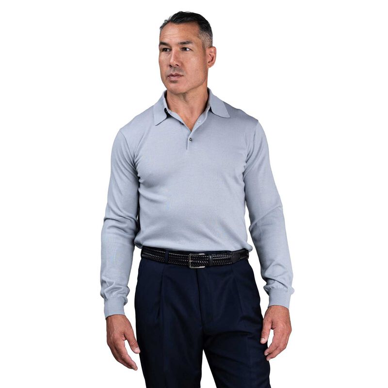 Rembrandt Haast Ash Grey Merino Polo image number 0